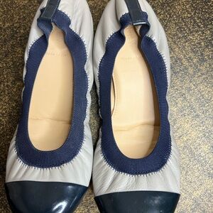 J. Crew Navy and Gray Flats